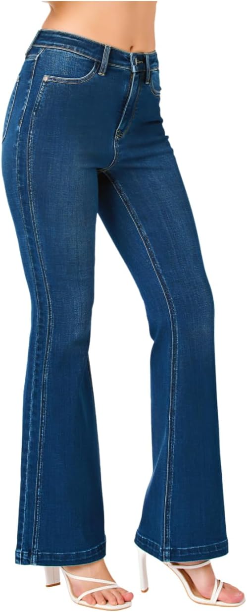 Judy Blue High Rise Side Seam Detail Flare Jeans - Image 5