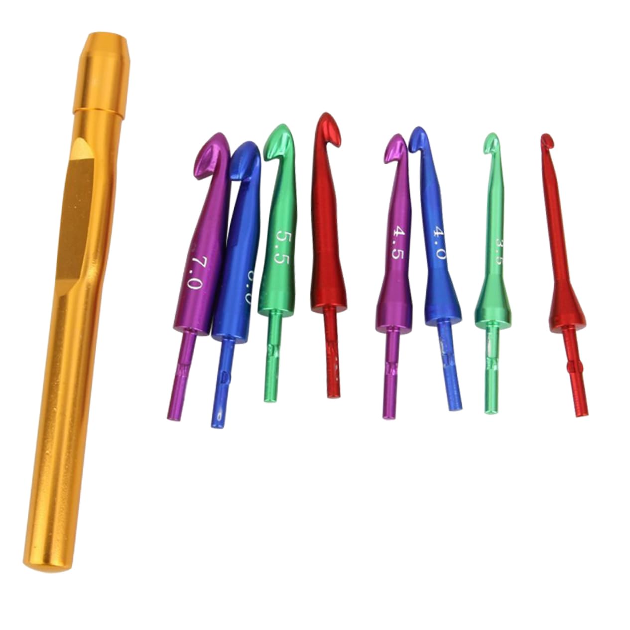 SEWACC 3 Uds Ganchos De Crochet De Aluminio Kit De Ganchillo Estuche Herramientas De Tejer
