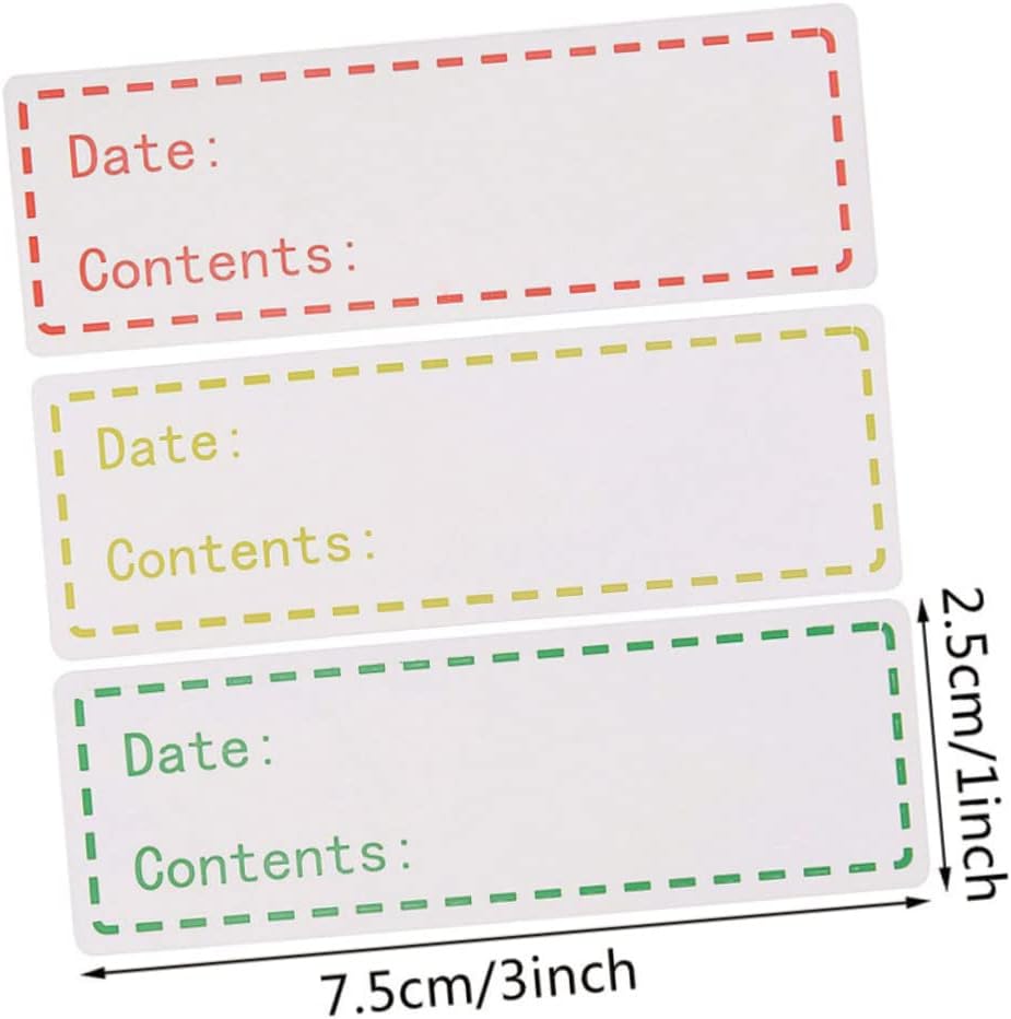 Green Food Date Record Stickers Roll for Kitchen Organization Eco-Friendly Identification Labels for Food Storage Easy to Use DIY Classified Pastes