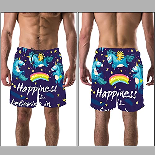 Short de bain pour homme doublure maille séchage rapide bleu