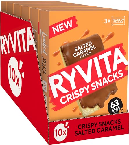 Ryvita Crispy Snacks, Salted Caramel Flavour Multipack 10x (3x26g)