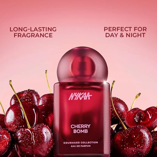 Image of Nykaa Cherry Bomb EDP 50ml | | Long-Lasting Scent for Daily Wear | Smoky Cherry, Raspberry Gourmand Fragrance | Fruity Perfume for Women | Everyday Scent | Best Gift for Her