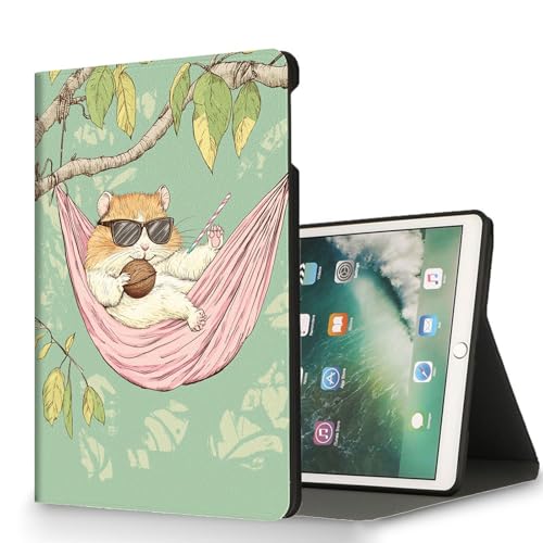 RUUHLJLET for All-New Amazon Fire HD 10/10 Plus (13th/11th Generation,2023/2021 Release) Tablet Case,Auto Wake/Sleep,Adjustable Stand Protective Cover - Hamster Hammock