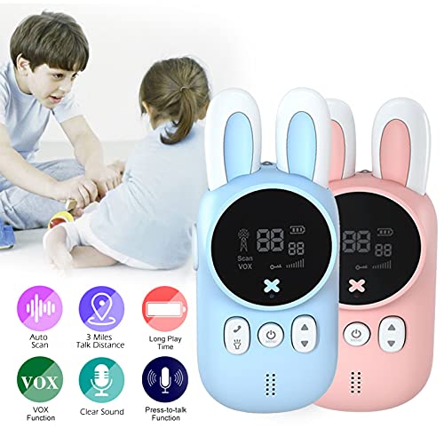 Daseey Walkie Talkie infantil para crianças Handheld Child Gift Walky Talky com lanterna, rádio bidi