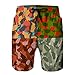 vbndfghjd Herren Sommer Surf Swim Trunks Beach Shorts Hosen Set von USA Form Camo nahtloses Muster bunt M