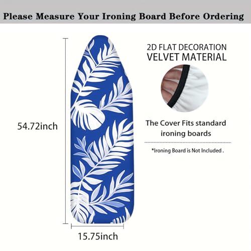 Image of Nuxovilar Tropical Leaves Ironing Board Cover 15x54 Polyester