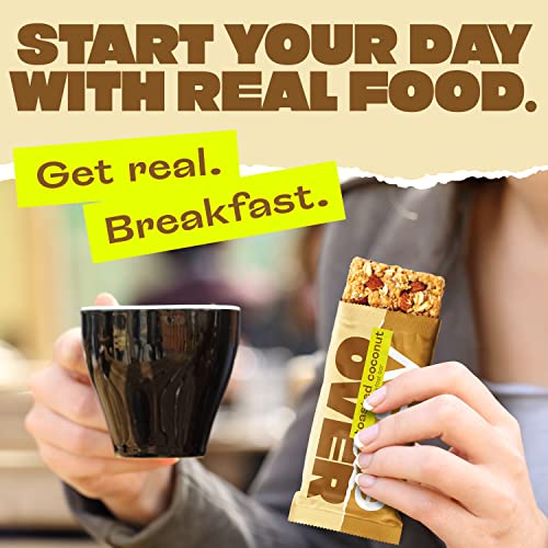 Over Easy 12 Pack Toasted Coconut And 12 Pack Peanut Butter Dark Chocolate Breakfast Bars - All Natural, Clean Ingredient Protein Bars, Breakfast & Cereal Bars - Gluten Free, Dairy Free, And Soy Free #TOP7