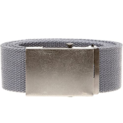 Image of Duke D555 Mens Edward Big Tall Plain Webbing Belt - Charcoal - 7XL