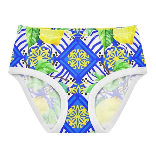 Toddler Girls Underwear 2t Cotton Little Girl Panties Bright Kids Briefs Undies Watercolor Lemons