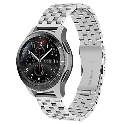Bracelet montre 22mm acier inoxydable pour remplacer le silicone de votre Galaxy Watch 46mm