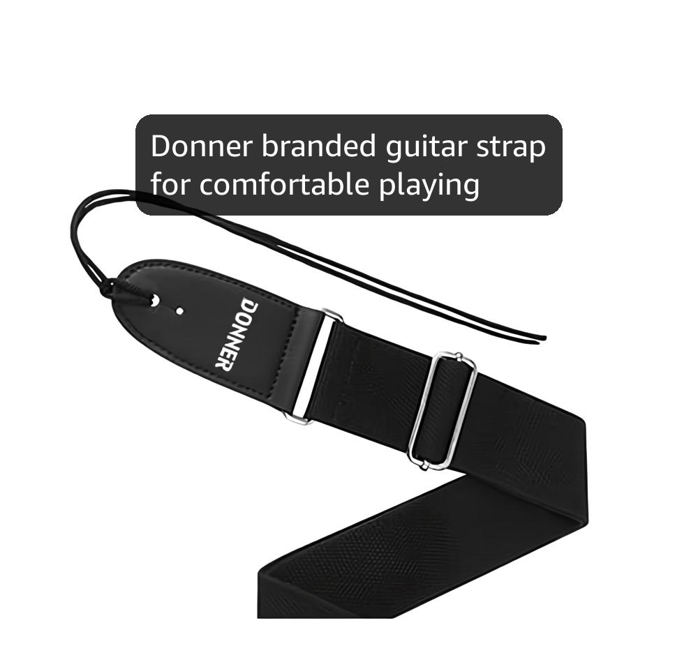 Donner 39 Inch LP Electric Guitar Solid Body Beginner Kit Sunburst Full Size, with Bag, Strap, Cable, for Beginner,DLP-124S