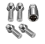 Locking Wheel Nuts/Bolts complete set of 4 + key M12X1.25 2cv, Axel, Berlingo, BX, c15, c2, c3, c4, c5, c6, c7, c25, Picasso, Grand, Dispatch, ds4, Saxo, Xantia, Xsara, ZX