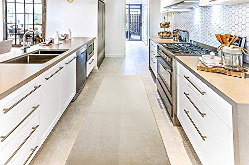 Orfa Home Custom Size Hallway Runner Rug, Slip/Skid Resistant, 26 Inch Wide X Your Choice Of Lenght, Solid Light Beige, 26 Inch Width X 18 Feet Length, Sold And Priced Per Foot #TOP2