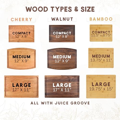 Tabla de cortar rectangular de nogal premium personalizada – grabado a medida, regalo de Navidad para parejas y familias miniatura 4