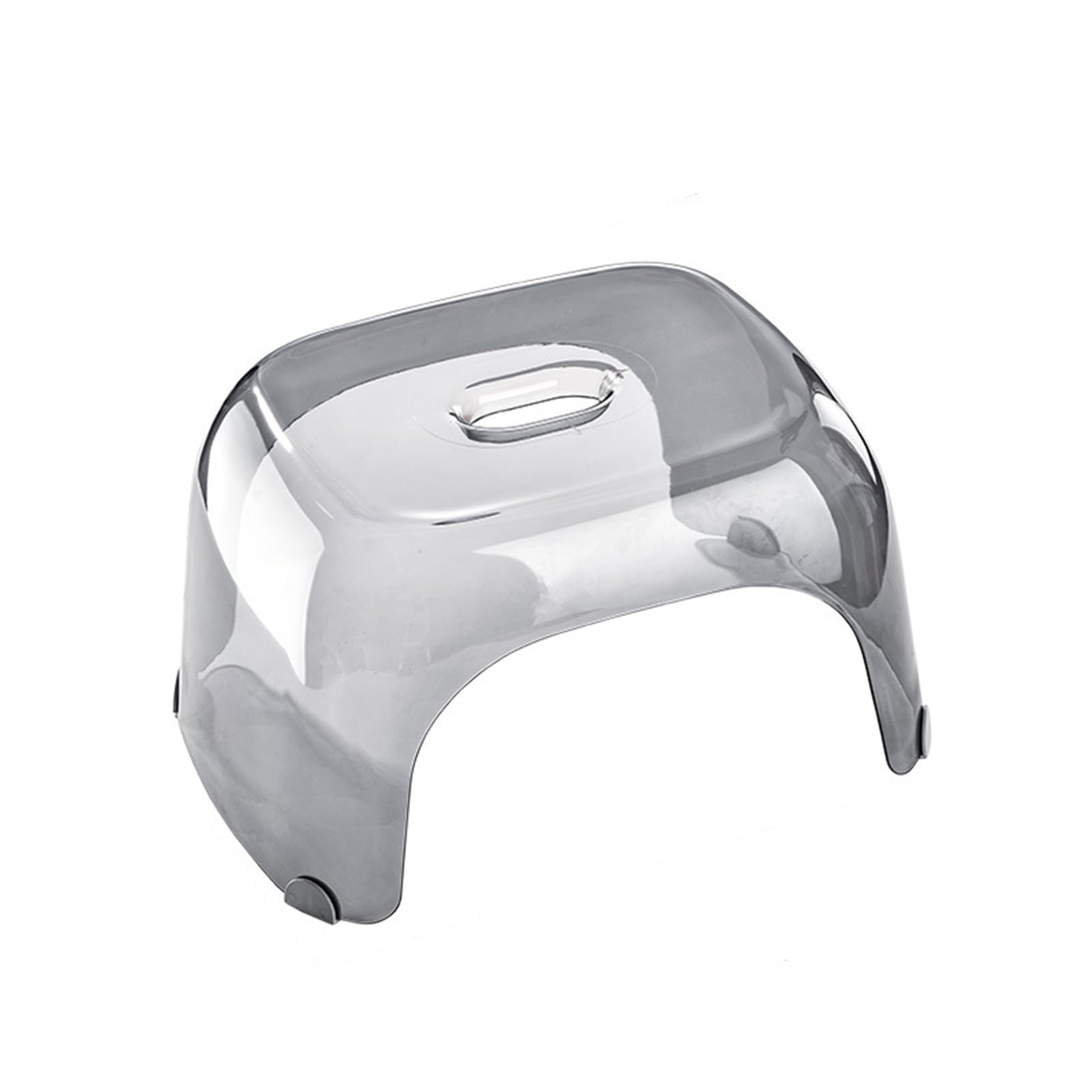 Taburete de baño acrílico transparente antideslizante soporta hasta 130 kg de grosor, asiento de ducha de plástico japonés con patas de goma, ideal para uso en el baño