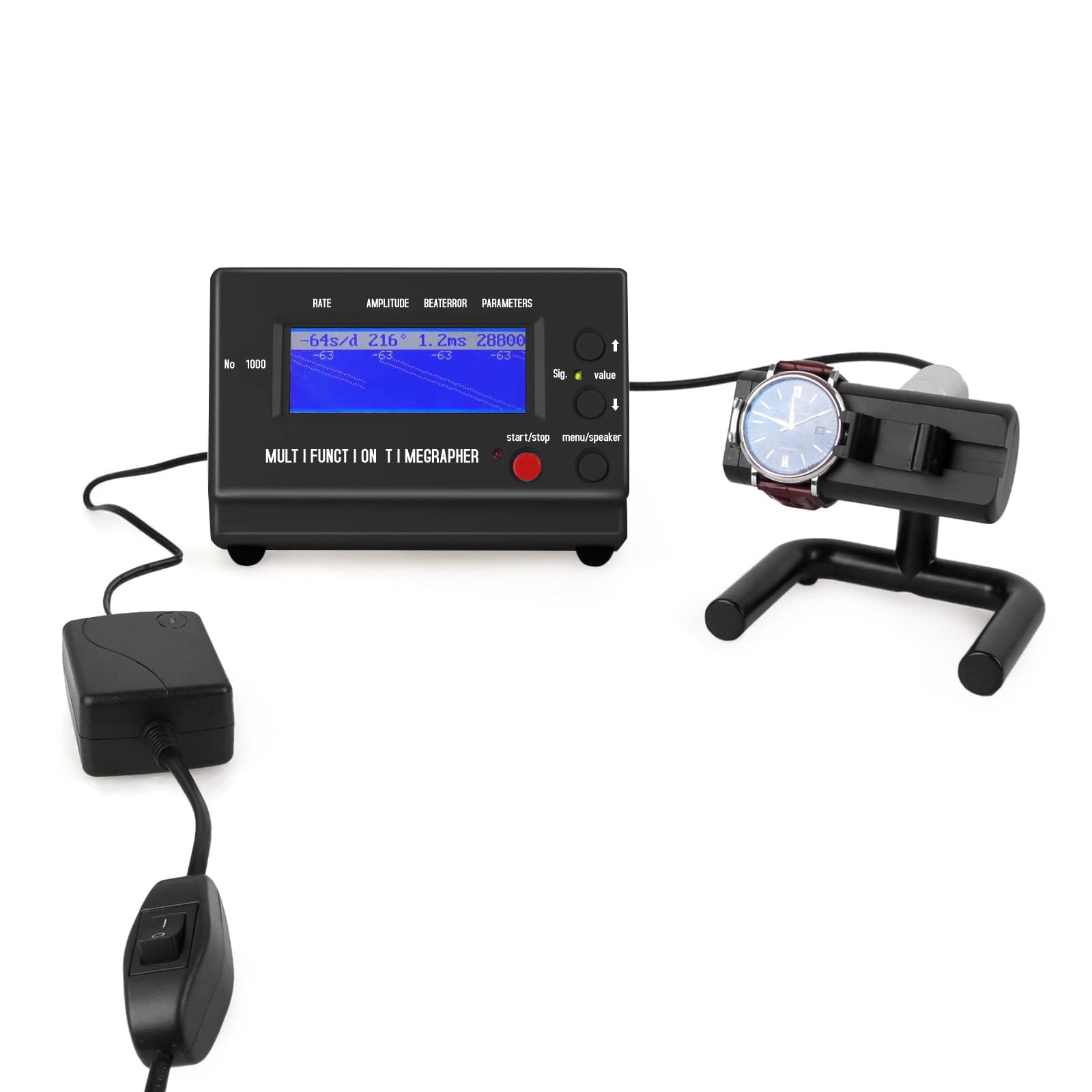SWANSOFT Timegrapher No.1000, tester multifunzionale per orologi, cronometro per orologiaio, strumento di calibrazione per orologi meccanici