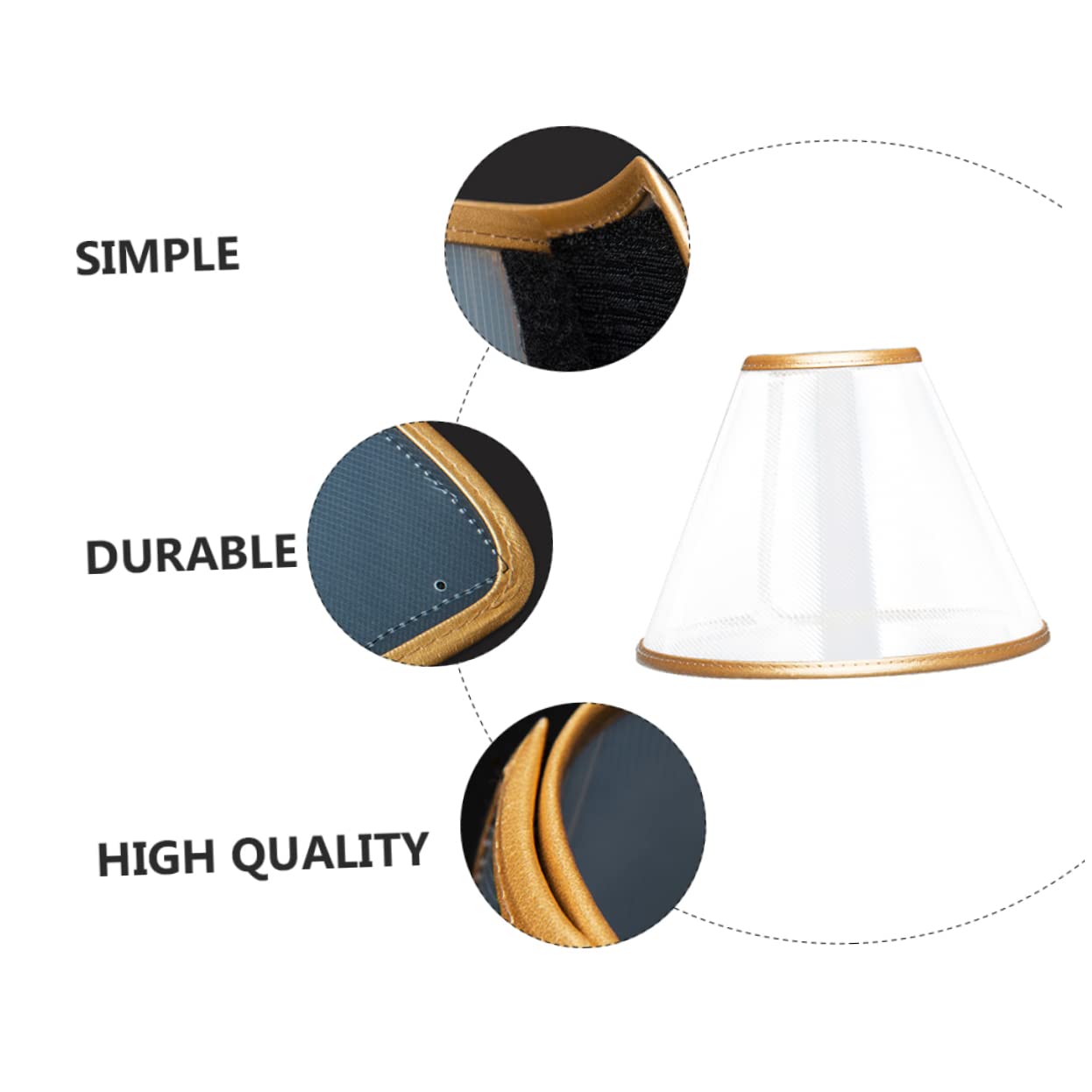 Didiseaon 2piezas Collar De Ajustable para Collar Antiladrido para y Gatos Diseño Transparente para Prevención De Lameduras y Rascado para Lesiones y Cirugías Profundidad