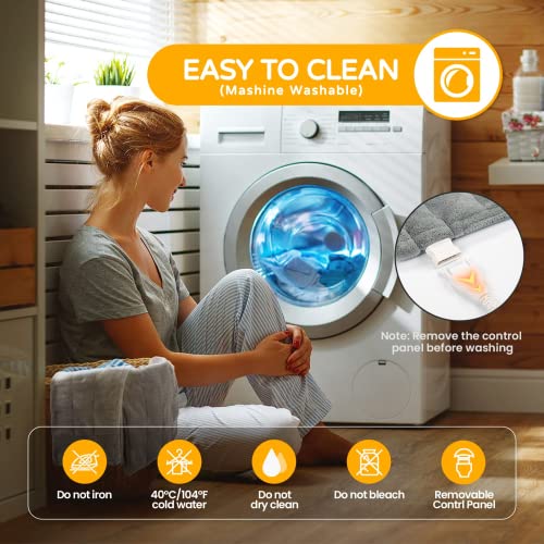 Weighted Heating Pad For Back Pain Relief, 2.2Lb Large Electric Heating Pads For Cramps Neck Shoulder, 4 Heating Levels With Auto Shut Off, Fast Heating Dry& Moist Therapy Options Washable 12"X24" #TOP6