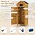 IRONMAX Outdoor Wooden Storage Shed, 71 Inches Outside Vertical Tool Storage Cabinet w/Folding Table & Removable Shelves, Tall Wood Garden Shed for Patio, Deck, Backyard, Lawn