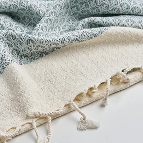 Helen Original Turkish Hand Towels By Gold Case - Set Of 4-20X40 100% Cotton Decorative Towel - Bathroom And Kitchen Peshtemal For Hand, Face, Hair, Spa, Yoga, Gym, Tea And Dishcloth, Aqua #TOP6