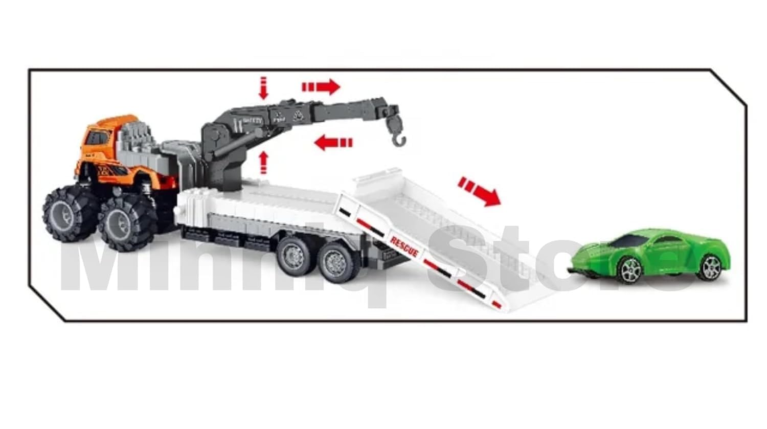 Advisian store 1:43 4WD Diecast Sanitation Garbage Truck Toys with Friction Powered Car Vehicle Toy Gifts for Kids (4 Design Truck = Sent Any 1 Design Truck) (Car & Wooden Transport Truck) 4