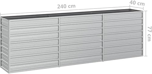 Miniatura 35 de Cama elevada para jardín, camas de jardín elevadas de metal para exteriores, camas de jardín elevadas galvanizadas para verduras, flores, hierbas