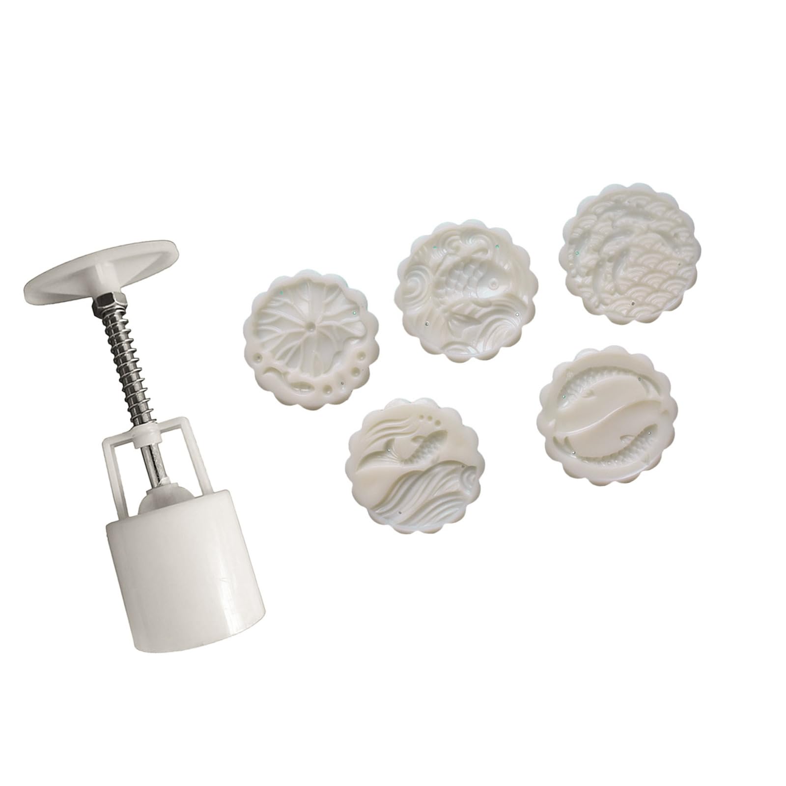 Hzbb Multicolor Hand Pressure Cakes Molds Abs Unique Traditional Chinese Pastries Baking Dessert Bakeware Cakes Abs