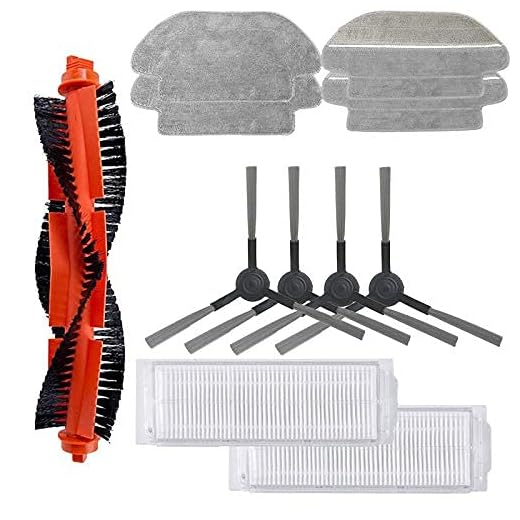 Vakuumtillbehör för hem rengöring Hepa filter rulle snurra borste mopp tyg passar Xiaomi passform för Roborock Mijia LDS/STYJ02YM/Conga 3490 Viomi V2 PRO V3 robotdammsugare (färg: 2 torr n 3