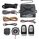 BANVIE ① Passive keyless Entry Car Alarm System + ② Remote Engine Starter + ③ Push to Start Iginition Button (Support to Connect Original Siren)