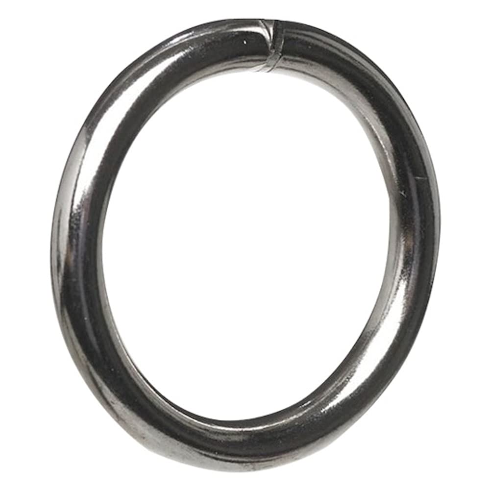 Merriway Chrome Bh03262 (24 Pcs) Metal Curtain Drapery Rings, Inner Diameter 25Mm (1 Inch) Outer Diameter 32Mm (1.1/4 Inch) Polished - Pack Of 24 Pieces