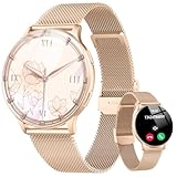 Smart Watches for Women, Fashion Womens Watch for Daily Wear with Step Heart Rate Sleep Tracking, IP68 Waterproof Lightweight Wrist Smartwatch for Work Travel Fitness, Gifts for Women (Rose Gold)