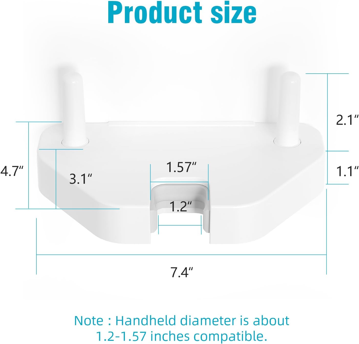 Vacuum Wall Mount Holder Universal Stand Bracker Suitable for The Handheld Diameter is 1.25-1.52Inch Vacuum Cleaner and for V6 V7 V8(White)