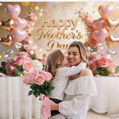 Fondo para fiesta Día de la Madre 8x6 ft rosa miniatura 7