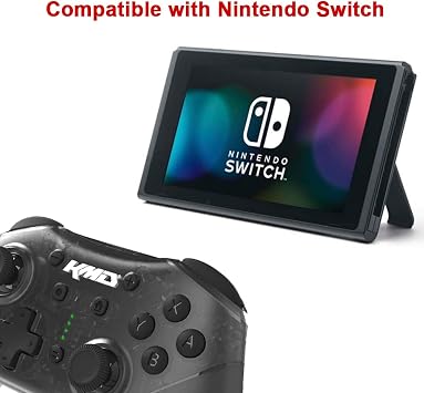 KMD Official Licensed Wireless Pro Controller for Nintendo Switch, PC, MacOS and More - Built in Turbo & Other Features - Red