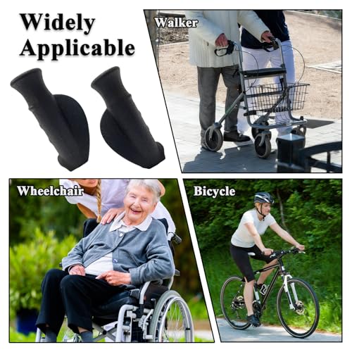 Rollator-Handgriff für Rollator Ersatz – Zubehör für ältere und behinderte Patienten, 2,2 cm, 2 Stück (schwarz-B)