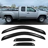 Rain Guards Window Deflectors Visors for 2007-2014 Chevy Silverado/GMC Sierra 1500/2500HD/3500HD
