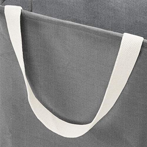 Amazon Basics Rechteckig Aufbewahrungskorb aus Stoff, hoher Würfel, anthrazit