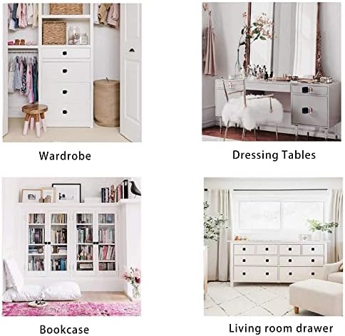 MaYuLa 12Pcs Cabinet Door Knobs Black Drawer Knobs Square Furniture Knobs 30MM Kitchen Cupboards Knobs Pull Handles with Screws for Wardrobe Chest of Drawers Bathroom Bedroom