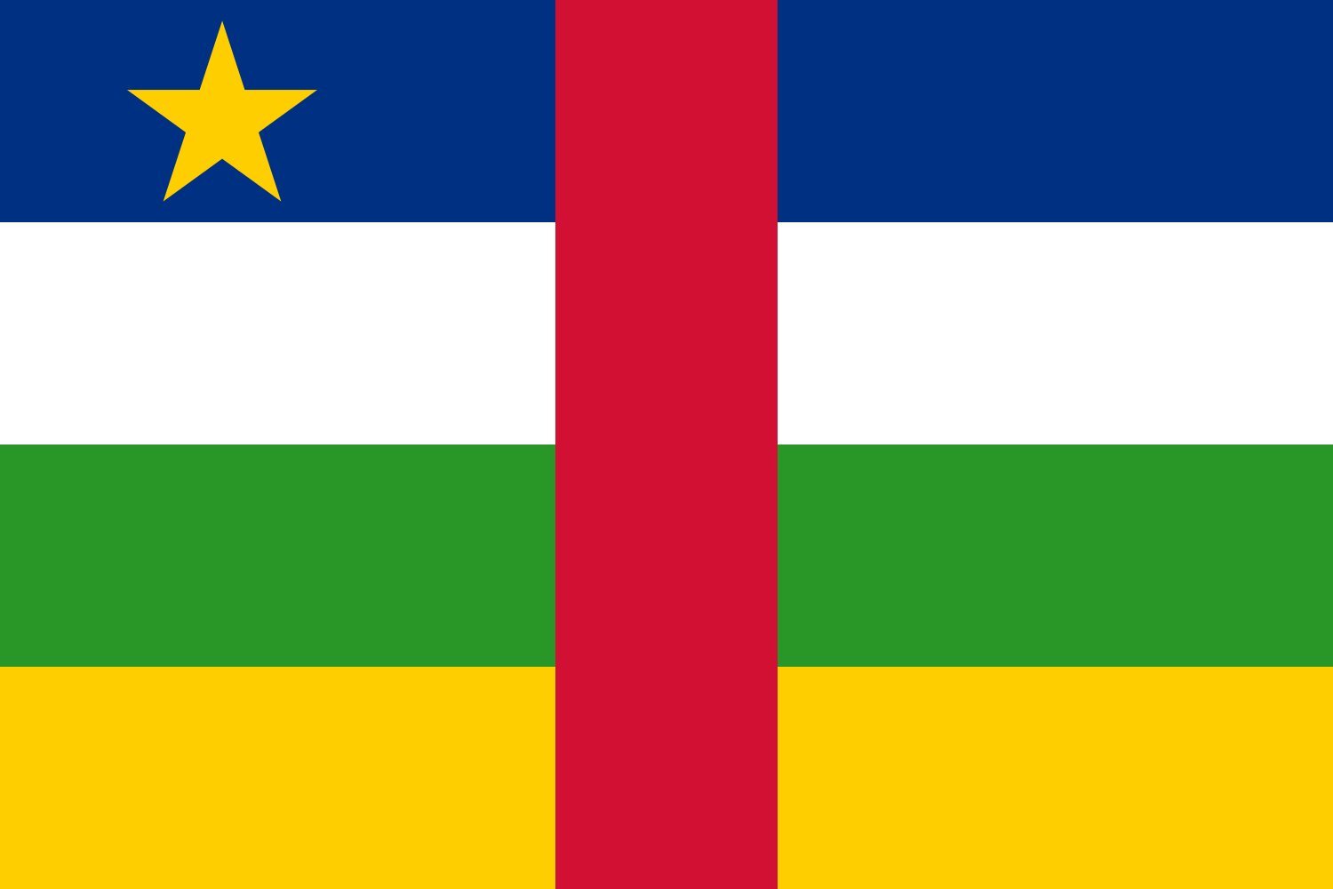 Drapeau Centrafrique Medium pour décoration intérieure et événements
