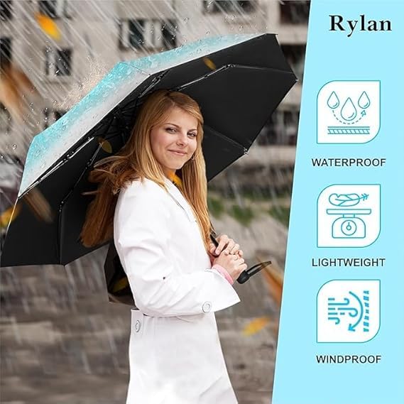Image of TEKCOOL Umbrella, UV Big Size Umbrella for Sun Protection Rain Windproof Strong Large 3 Fold for Men Women Kids Boys Girls Perfect & Stylish Windproof & Compact?
