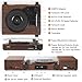 Vinyl Record Player with External Speakers BT 5.3 Wireless Turntable Portable with 3 Speed USB Vintage Wooden Coffee