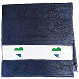 Huuraa Handtuch Sierra Leone Flagge Herz 50x100cm French Navy Baumwolle Handtuch Geschenkidee