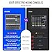 FULODE 8-Channel Professional Audio Mixer Sound Board Console 99 Bit DSP Digital Processor w/USB Bluetooth MP3 for PC Recording Input, XLR Microphone Jack, 48V Power, DJ Mixer