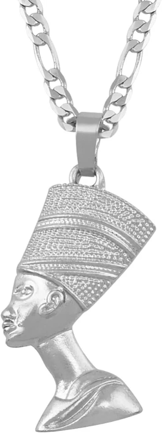 Egyptian Pharaoh Nefertiti Pendant Necklace | Egyptian Queen Nefertiti Pendant Necklaces for Women Men Jewelry African | Egyptian Necklace | Egyptian Necklace Women Men