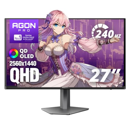 AOC Agon Pro 27 Inch Gaming Monitor QD OLED 240Hz 0.03ms, AG276QZD2