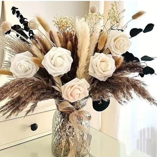Flores Secas Natural Hare Tails 60 Piezas 60cm miniatura 3