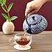 Juvale Japanese Cast Iron Teapot with Infuser & Stovetop Tea Kettle - 34 oz, Blue - Heat Retention, Removable Lid & Fold-Down Handle