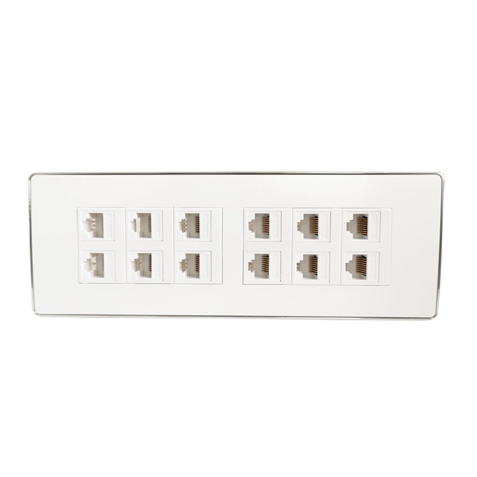 Pannello a parete LAN Ethernet RJ45 CAT5E CAT 6 a 12 porte, presa for pannello Internet tipo 118(Rectangle Panel CAT6)