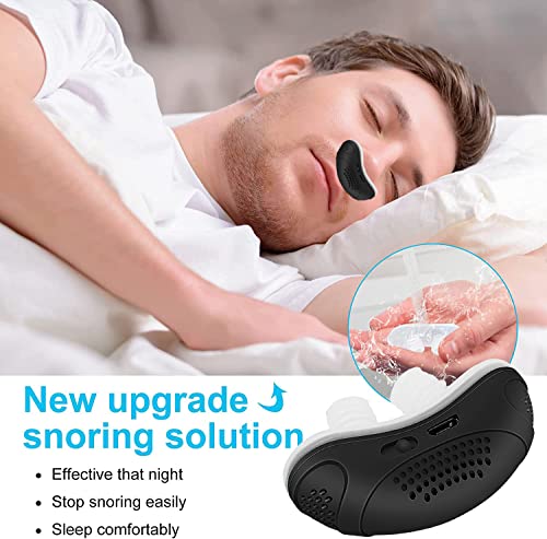 Anti Snoring Devices, Snoring Solution, Automatic Double Eddy Current Nasal Stop Snoring Dilator Nose Vents Plugs, 1 Count (Black)