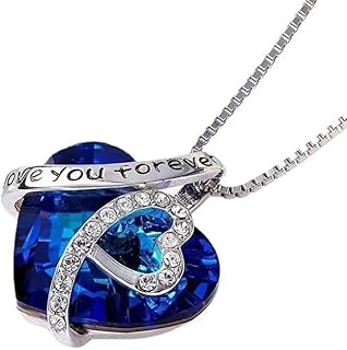 Neeshka Blue Ocean Heart Necklaces Temperament Girl Jewelry Accessories Pendant Necklace